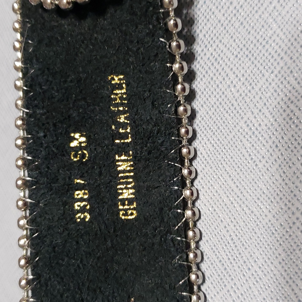 Womens Geniune Leather Western Rhinestone Belt - Picture 4 of 7